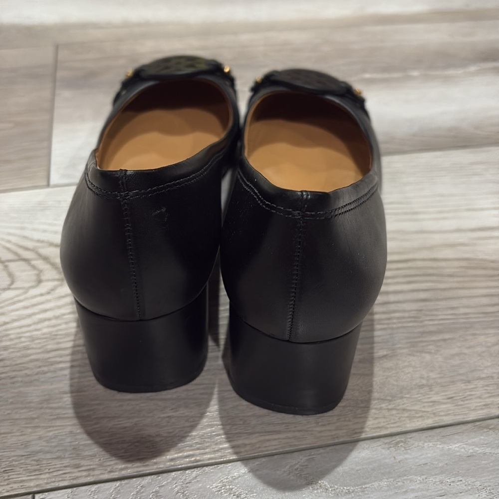 Tory Burch Mini Miller Leather Logo Pump, Black - Picture 3 of 7